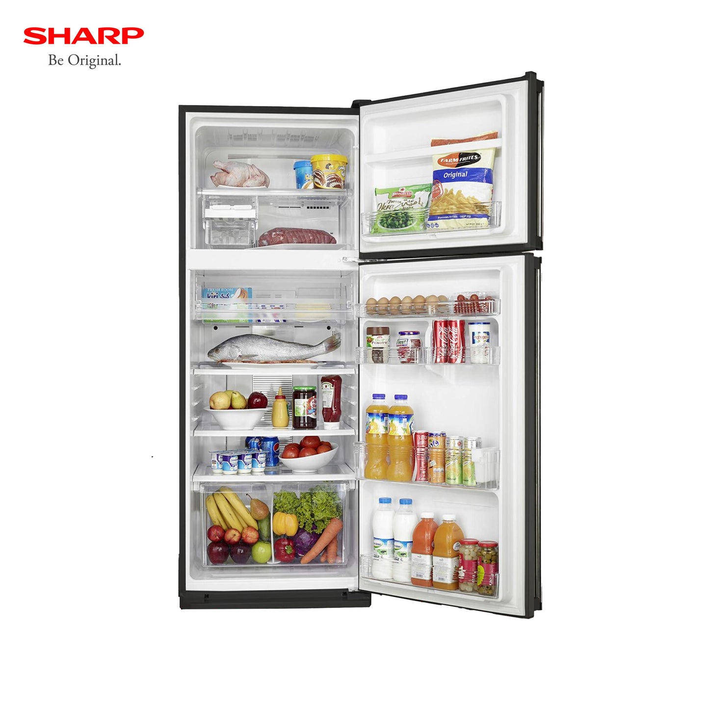 REFRIGERATEUR SHARP 2PORTES NOIR SJ58C